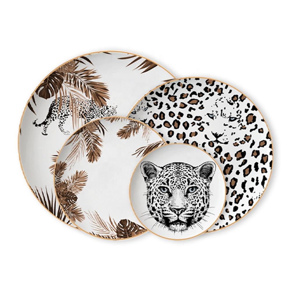 Wild Animal Gold Rim Plate