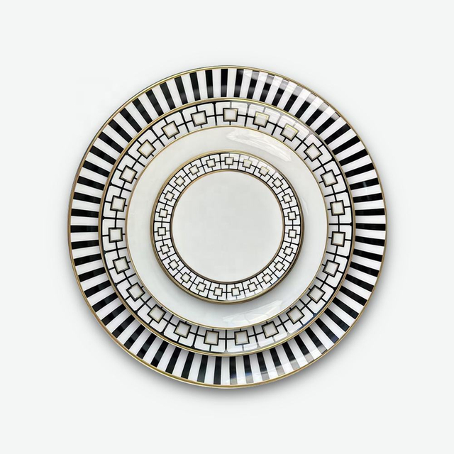 Classic Porcelain Black Dinnerware