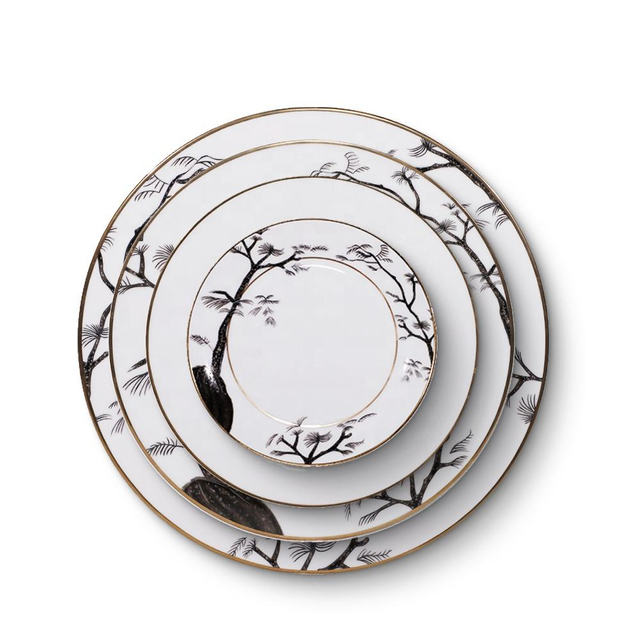 Embossed Artistic Hard Porcelain Plates