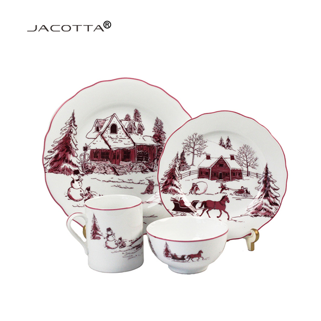 Christmas Porcelain Dinnerware Set