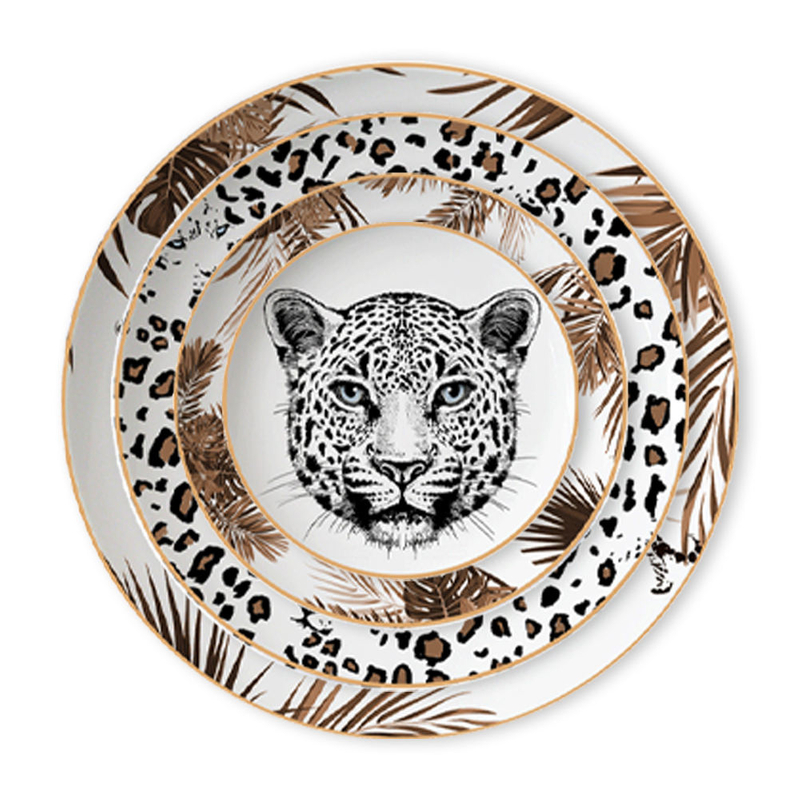 Wild Animal Gold Rim Plate