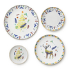 Christmas Gold Rim Plate Set