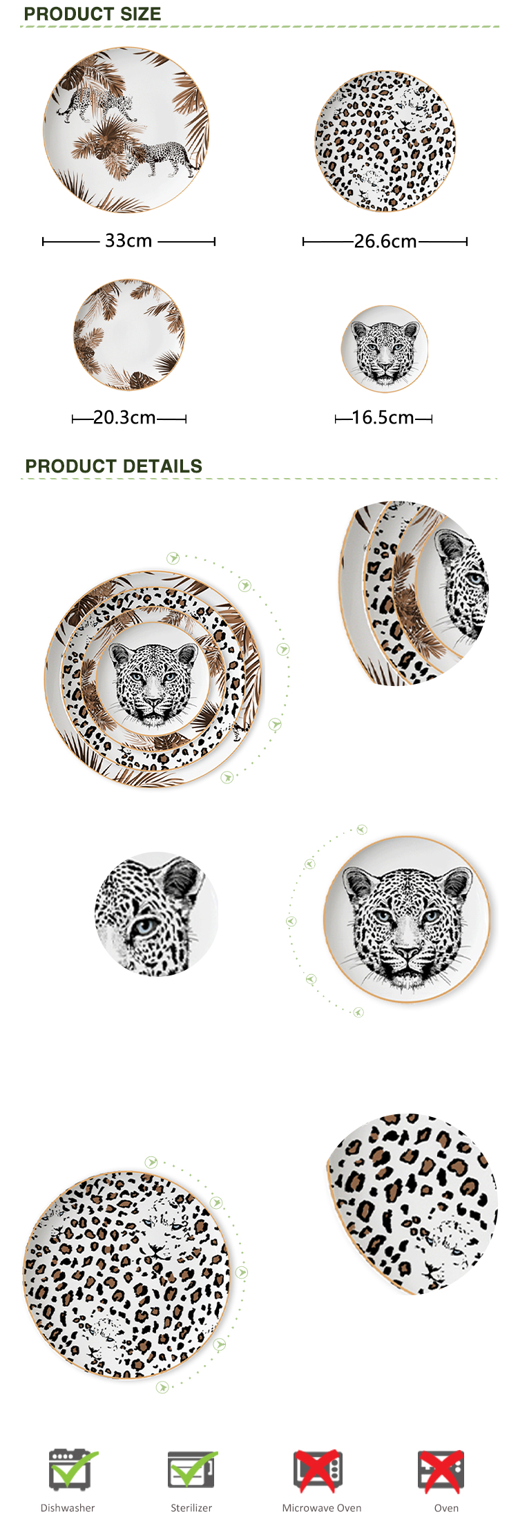 Wild Animal Gold Rim Plate (1)