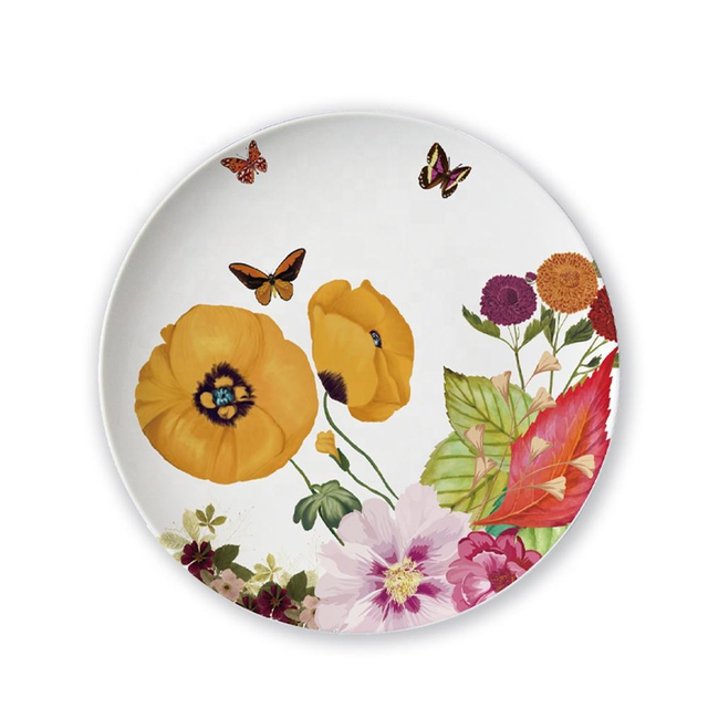 Flowers Porcelain Plate Set