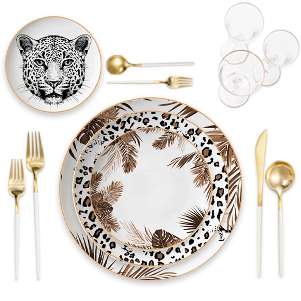 Wild Animal Gold Rim Plate