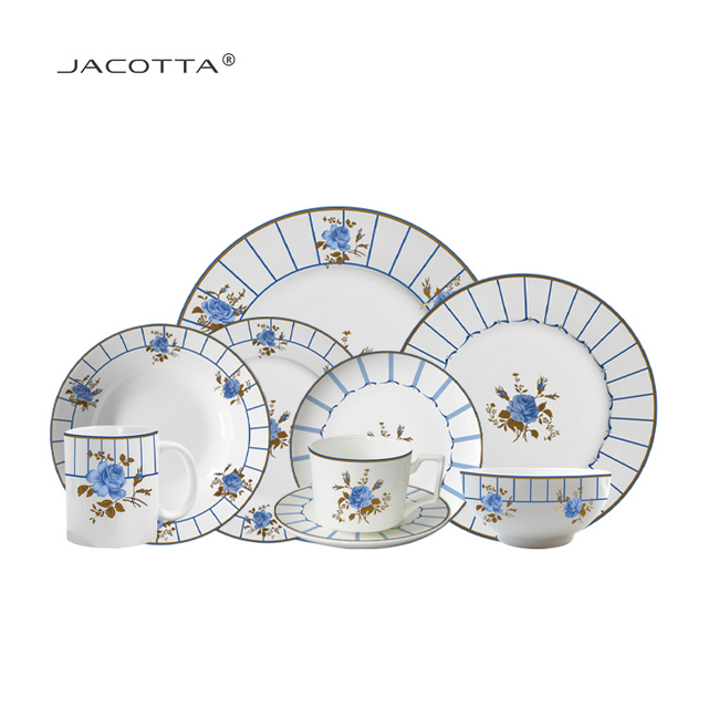 Premium White Porcelain 8 Piece Dinnerware Set Tableware Bowl And Plate Set Elegant Diningware Pure Living