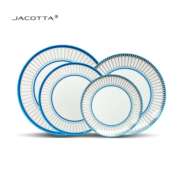 Blue ring Porcelain Dinner Set Classic Dinnerware Porcelain Table Set