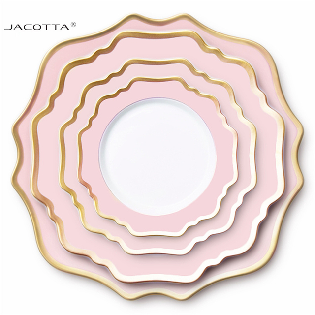 Pink Ceramic Dessert Plates